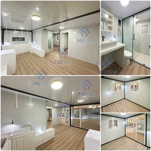 บ้านพักตากอากาศริมทะเลสาบแบบขยายได้ ขนาด 30 ฟุต ทำจากตู้คอนเทนเนอร์สำเร็จรูป 1 2 3 4 5 ห้องนอน บ้านหรูเคลื่อนย้ายได้ โครงสร้างเหล็กชุบสังกะสี - Product Image 3