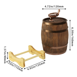 Thùng thông với giá đỡ gỗ, bung & Spigot-Thùng rượu Whisky nhỏ cho nhà chưng cất rượu - Product Image 6