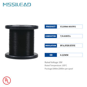 سلك كهربائي UL10064 40AWG معزول بـ PFA FEP ETFE، 30 فولت 105 درجة مئوية، كابل صناعي للسيارات متوافق مع معايير ROHS - Product Image 4