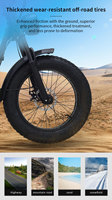 Trottinette électrique tout-terrain 750W, batterie lithium, moteur sans balais, cadre en fer ABS, commande électronique, pneus larges de 20 pouces, étanche