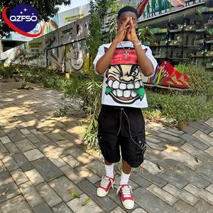 QZFSO Custom Manufacturer Heavyweight Cotton Cropped Boxy Fit Tshirt DTG Printing Oversized Boxy Crop Tee Drop Shoulder T-shirt - Product Image 1