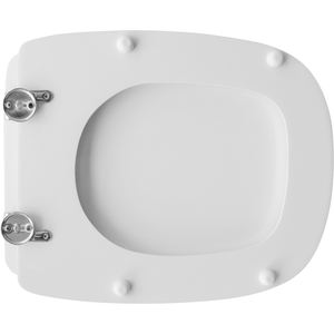 Abattant de toilettes blanc à dégagement rapide, style européen moderne, pour Pozzi Ginori Quinta Urea en forme de V, pour salle de bain moderne - Product Image 2