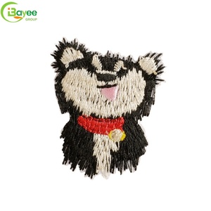 high density exquisit Embroidered Patch Cartoon Puppy Fabric Patches Self-Adhesive Sticker for Hats and Clothing Accessories - Product Image 3