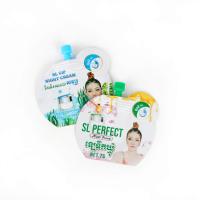 5ml 10ml 20ml 40ml mini échantillon imprimé personnalisé pochette de forme spéciale gel d'énergie miel liquide bouteille forme Sachet sac d'emballage