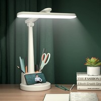 Lampe de chevet moderne à commande tactile, pliable, lampe de bureau de nuit, 3 modes de couleur avec porte-stylo pour dortoir, bureau, chambre à coucher
