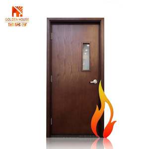 UL Wh Listado Aprobar salida de emergencia de <span class=keywords><strong>hospital</strong></span> personalizada 90 min Puerta abatible ignífuga de madera - Product Image 3