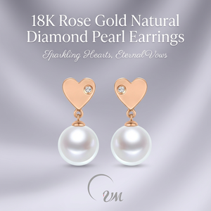 Série CHIC Alice Boucles d'oreilles en forme de coeur en or 18 carats et or rose Style classique Cadeau parfait pour les filles - Product Image 2