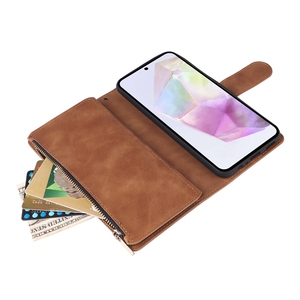 Étui portefeuille multifonctionnel en cuir pour Samsung <span class=keywords><strong>Galaxy</strong></span> S25 Plus A56 A26 5G A06 A16 5G A55 A35 A25 A15 Cover Pouch - Product Image 4