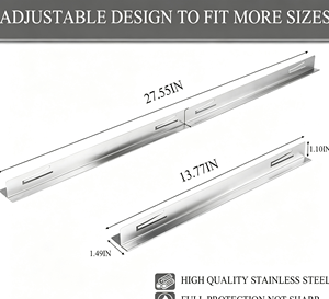 Stainless Steel Stove Counter <b>Gap</b> Cover Heat Resistant Kitchen Gas Stove Side <b>Gap</b> Filler Easy To Clean <b>Gap</b> Sealing Strip - Product Image 4