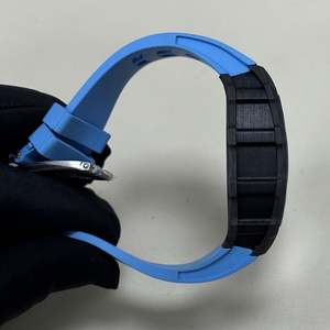 Reloj de Pulsera con Caja de Fibra de Carbono Azul y Negra, Esfera Personalizada, Esqueleto Automático, Tourbillon, para Uso Diario al Aire Libre, Elegante - Product Image 3