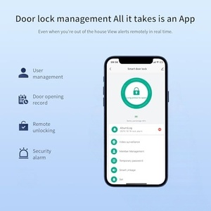 Nouveaux produits sur le marché : Serrure de porte connectée via application, serrure de porte intelligente numérique électronique Wifi en ligne - Product Image 5