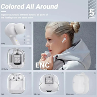 Écouteurs Eraysun Air31 Transparents TWS Véritablement Sans Fil à Réduction de Bruit Casque de Jeu Intra-Auriculaire Étanche pour Entreprise