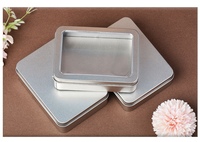 Boîte en fer blanc rectangulaire à finition mate de qualité alimentaire en stock - Étui personnalisable pour cartes de Mahjong et jeux de société