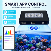SKYNUO X120 120W G6 Lampe LED d'aquarium marine haute performance pour coraux, 10 canaux, Bluetooth/Wi-Fi, intelligente pour récifs