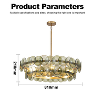 Lustres suspendus en verre modernes de luxe pour salle à manger nordique, hôtel, salon, style LED