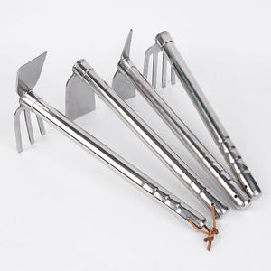 Râteau de jardin en acier inoxydable à 3 dents, outil agricole pour le désherbage, le creusement et la plantation, utilisation en extérieur - Product Image 4