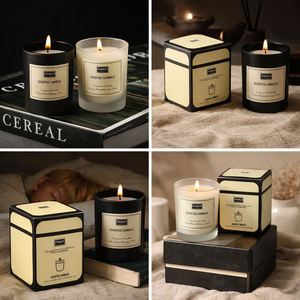 Ventes chaudes, bougies parfumées décoratives en cire de soja dans un bocal en verre avec logo personnalisé - Product Image 3