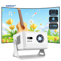 Projecteur portable Topleo HY320 Max 1080P Wifi 4K natif Android 14 550 ANSI Lumens avec mise au point automatique, projecteur de poche pour films et home cinéma