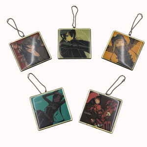 <b>Anime</b> Cartoon Character Cute Girl Boy Photo Picture Bag Tag <b>Keychain</b> Charm Fans Gift <b>Keychain</b> with Bead Chain - Product Image 2