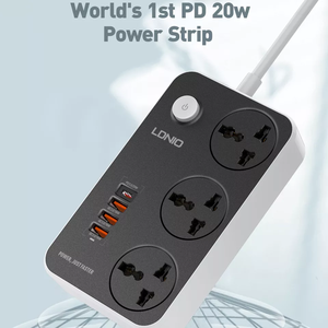 LDNIO SC3412 estensione presa di corrente UK/<span class=keywords><strong>EU</strong></span>/US presa di corrente presa di corrente a 3 vie presa di corrente USB PD da 20W - Product Image 2