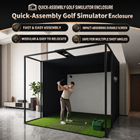 Ensemble de simulateur de golf PGM Factory Custom à montage rapide, installation en 2 heures pour les événements, les bureaux, les centres commerciaux et les lieux intérieurs