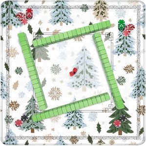 Tapis de Mahjong 31,5x31,5 cm, motif Festif Casse-Noisette et Sapin de Noël, Couleurs Vives, Antidérapant, Anti-bruit, Écologique, Durable, Pliable - Product Image 4
