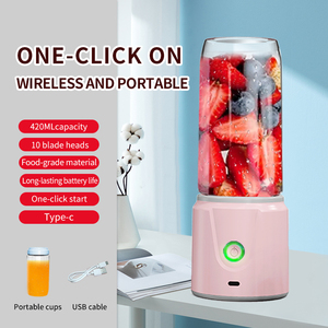 Échantillon Gratuit : Bouteille Mixeur Électrique Portable USB Rechargeable pour Jus, Smoothies, Exercice en Extérieur, Camping-Car, 420ml - Product Image 3