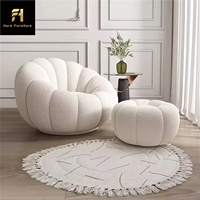 Chaise de canapé moderne en forme de citrouille, rotation durable, loisirs pour chambre, balcon, appartement ou hôtel