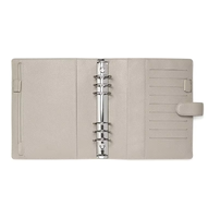 A5 A6 Budget Binder Journal Hardcover-Loose-Leaf Rings Notebook PU Leather Card Pocket Organizer with Custom Logo