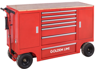 Chariot d'atelier mobile tout-en-un Goldenline avec table de travail, roues freinables, tiroirs et panneau de suspension pour un espace de travail plus propre et plus efficace