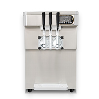 Machine à glaces aux fruits et au lait trois couleurs et trois saveurs, certifiée CE ETL, en acier inoxydable, nouvelle génération, haute productivité, en promotion