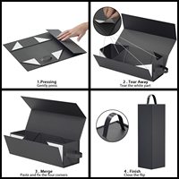 Fabrik Großhandel benutzerdefinierter Papier-Karton faltbarer Premium-Whiskey-Geschenk benutzerdefiniert Champagner luxuriöse magnetische Rotwein-Geschenkboxen