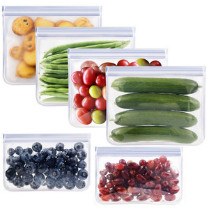 Sacs de conservation alimentaire réutilisables, compatibles lave-vaisselle, sacs à fermeture éclair réutilisables <span class=keywords><strong>pour</strong></span> congélateur, <span class=keywords><strong>pour</strong></span> la préparation des repas, sandwichs, pain, légumes - Product Image 3