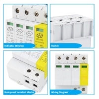 Parafoudre industriel LeiHao CE T2 AC SPD 4P 20KA 40KA 255V 385V PBT pour systèmes solaires basse tension