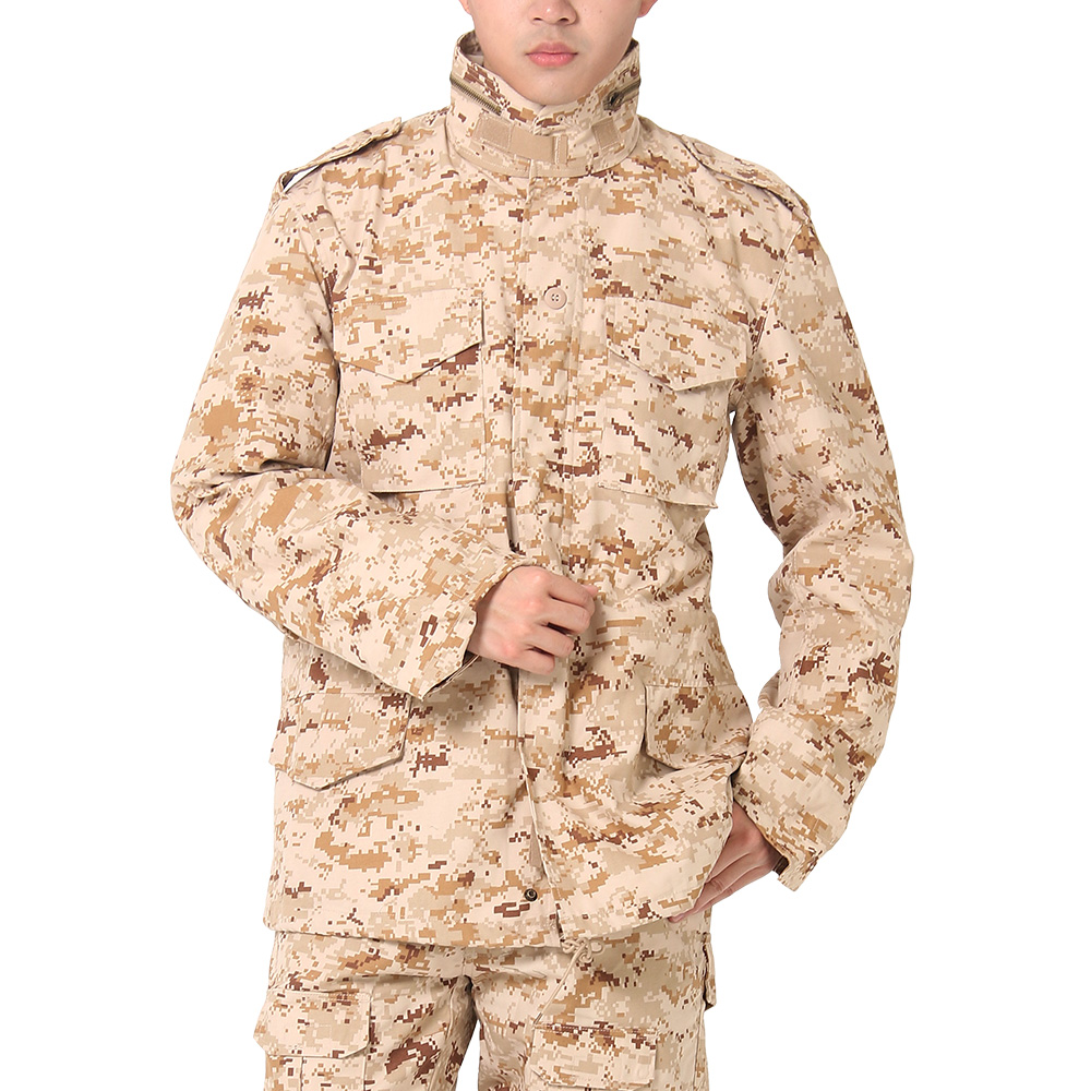 Waterproof Rip Stop Camouflage Fabric M65 Field Jacket in Desert