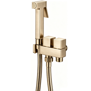 Ensemble <span class=keywords><strong>de</strong></span> pulvérisateur <span class=keywords><strong>de</strong></span> bidet mural à double commande, douchette WC carrée avec tuyau métallique flexible pour le nettoyage <span class=keywords><strong>de</strong></span> la salle <span class=keywords><strong>de</strong></span> bain - Product Image 2