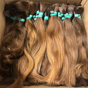 Extensiones de cabello humano trenzado eslavo ruso virgen europeo sin procesar rubio miel para pelucas Judías - Product Image 6