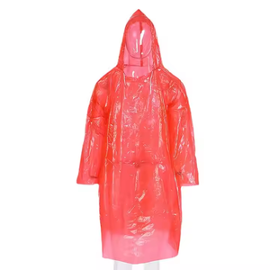 Ponchos de Lluvia Desechables para Adultos, Paquete de 10, Capucha con Cordón de Emergencia, Impermeables, de Plástico PE, para Actividades al Aire Libre - Product Image 1