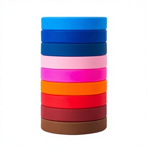CYCLUSIVE 20 ชิ้น สร้อยข้อมือยางซิลิโคนยืดหยุ่น สีพื้น ของขวัญสำหรับทุกเพศ - Product Image 2