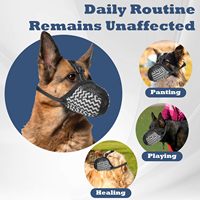 Muselière réglable anti-léchage pour chien, couvre-bouche souple et respirant pour animaux de compagnie, empêche les morsures, les aboiements, les léchages des plaies, permet la boisson et l'alimentation