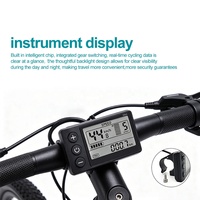 S866 LCD-Display für E-Bike E-Scooter Wasserdichter 5-Pin SM-Anschluss Multifunktionales Bedienfeld Mit Verlängertem Kabel Zubehör