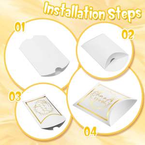 Boîtes à <span class=keywords><strong>cadeaux</strong></span> en forme d'oreiller « Merci », petites, pour <span class=keywords><strong>mariage</strong></span>, <span class=keywords><strong>cadeaux</strong></span> de <span class=keywords><strong>mariage</strong></span>, boîtes à bonbons, sacs à friandises pour <span class=keywords><strong>mariage</strong></span>, fête prénuptiale - Product Image 3