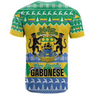T-shirt personnalisé de football Gabon Allez Les Pantheres Design T-shirts pour hommes en l'honneur du jour de l'indépendance du Gabon - Product Image 3