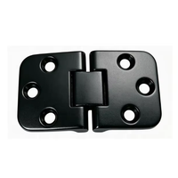 Charnière de pont encastrée noire en acier inoxydable 316 pour portes de cabine 70x41x2.6mm, accessoires de quincaillerie pour yachts et bateaux