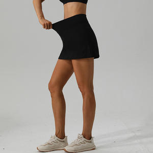 SHINBENE kadın V Crossover bel tenis etekler streç Golf Skorts koşu spor egzersiz Activewear - Product Image 4