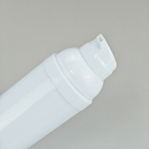 Luxury Plastic PP Airless Pump Bottle 30ml 50ml 80ml 100ml Cylinder <b>Sunscreen</b> Cream Lotion Bottle Packaging With Silver Ring - Product Image 4