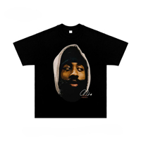 T-shirt Homme Manches Courtes 100% Coton Style Urbain Imprimé Stars du Basketball Américain Coupe Oversize Rose James Durant Curry Vente en Gros