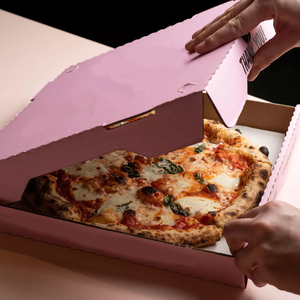 12 14 16 18 Inch Food Grade Packing Box Custom Logo Corrugated Luxury Pizza Box Takeaway Packaging Kraft Paper Pizza Boxes
