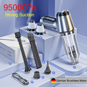 Aspiradora Inalámbrica para Auto de <span class=keywords><strong>95000pa</strong></span>, Portátil, 120w, Sopladora, Inalámbrica, de Mano, para Limpieza del Hogar y Vehículos - Product Image 4