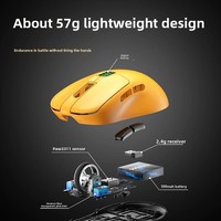 Ratón para Juegos Profesional Inalámbrico de 2.4G con Sensor PAW3311 de 24000 DPI, Modo Dual, Bluetooth, Pantalla Digital, Óptico